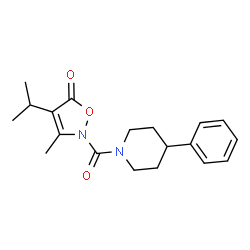 Piperidine,1-[[3-methyl-4-(1-methylethyl)-5-oxo-2(5H)-isoxazolyl]carbonyl]-4-phenyl- (9CI)结构式