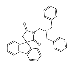 1'-[(dibenzylamino)methyl]spiro[fluorene-9,3'-pyrrolidine]-2',5'-dione结构式