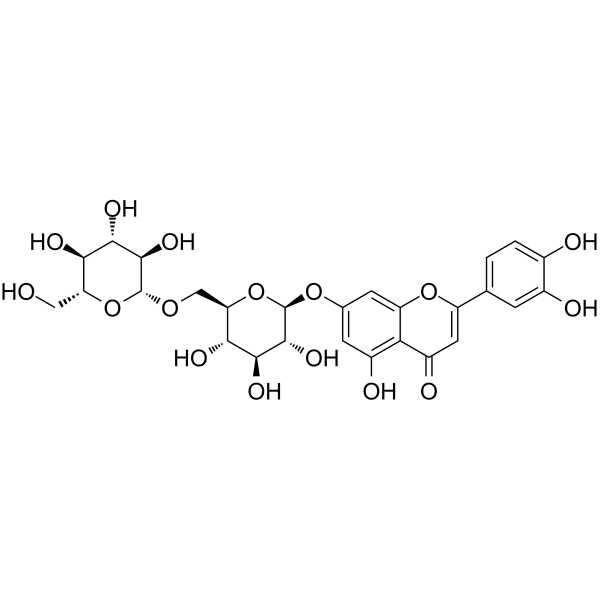 Luteolin-7-O-β-D-glucopyranoside structure