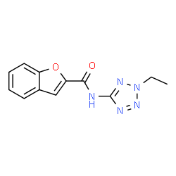 2-Benzofurancarboxamide,N-(2-ethyl-2H-tetrazol-5-yl)-(9CI) Structure