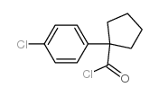 1-(4-氯苯基)-1-环戊羰酰氯结构式