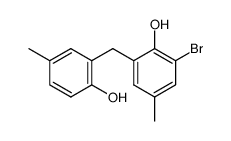 3-bromo-2,2'-dihydroxy-5,5'-dimethyldiphenylmethane Structure