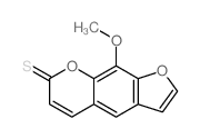 7H-Furo[3,2-g][1]benzopyran-7-thione,9-methoxy- Structure