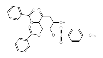 [2-benzoyloxy-5-hydroxy-6-(4-methylphenyl)sulfonyloxy-3-oxo-cyclohexyl] benzoate Structure