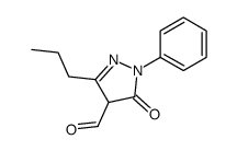 1-Phenyl-3-propyl-5-oxo-2-pyrazoline-4-carbaldehyde Structure