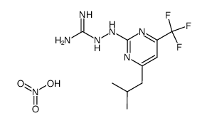 2-Guanidinoamino-6-isobutyl-4-trifluoromethylpyrimidine nitrate Structure