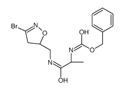 benzyl N-[(2S)-1-[(3-bromo-4,5-dihydro-1,2-oxazol-5-yl)methylamino]-1-oxopropan-2-yl]carbamate Structure