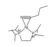 [(1,2-bis(diisopropylphosphino)ethane)Ni(η2-butyronitrile)] Structure