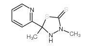 3,5-dimethyl-5-pyridin-2-yl-1,3,4-thiadiazolidine-2-thione结构式