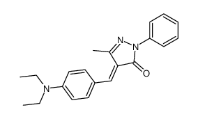 4-(4-diethylamino-benzylidene)-5-methyl-2-phenyl-2,4-dihydro-pyrazol-3-one Structure