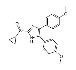 2-cyclopropylsulfinyl-4,5-bis(4-methoxyphenyl)-1H-imidazole结构式