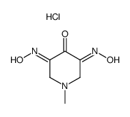 3,5-bis(hydroxyimino)-1-methylpiperidin-4-one hydrochloride结构式
