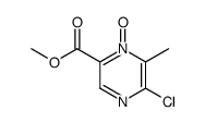 methyl 5-chloro-6-methyl-2-pyrazinecarboxylate 1-oxide结构式
