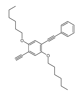 1-ethynyl-2,5-dihexoxy-4-(2-phenylethynyl)benzene Structure
