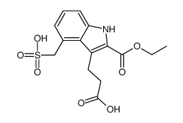 3-[2-ethoxycarbonyl-4-(sulfomethyl)-1H-indol-3-yl]propanoic acid Structure