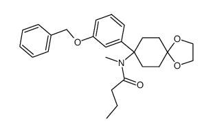 N-[8-(3-Benzyloxy-phenyl)-1,4-dioxa-spiro[4.5]dec-8-yl]-N-methyl-butyramide结构式