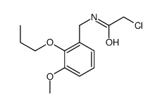 2-chloro-N-[(3-methoxy-2-propoxyphenyl)methyl]acetamide结构式