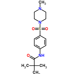 2,2-Dimethyl-N-{4-[(4-methyl-1-piperazinyl)sulfonyl]phenyl}propanamide结构式
