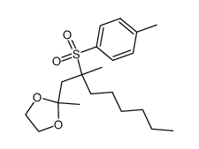 2,2-ethylenedioxy-4-methyl-4-(p-toluenesulfonyl)decane结构式