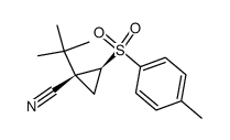 (1S,3S)-1-tert-butyl-3-[p-tolylsulfonyl]cyclopropanecarbonitrile Structure