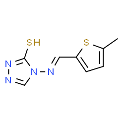 3H-1,2,4-Triazole-3-thione,2,4-dihydro-4-[[(5-methyl-2-thienyl)methylene]amino]-(9CI) structure