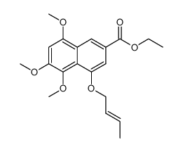 ethyl 5,6,8-trimethoxy-4-(but-2-enyloxy)-2-naphthoate结构式