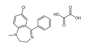 7-chloro-1-methyl-5-phenyl-2,3-dihydro-1,4-benzodiazepine,oxalic acid结构式