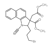 methyl 2-(3-bromopropyl)-1-cyano-3-(2-methoxy-2-oxoethyl)-2H-benzo[g]indole-3-carboxylate Structure
