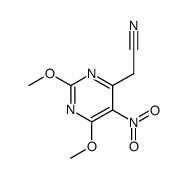 4-cyanomethyl-2,6-dimethoxy-5-nitropyrimidine结构式