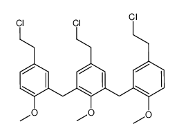 1-(2-chloroethyl)-4-methoxy-3,5-{bis[2-methoxy-5-(2-chloroethyl)phenyl]methane}benzene Structure