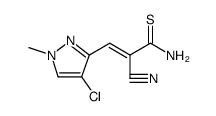 2-Propenethioamide, 3-(4-chloro-1-methyl-1H-pyrazol-3-yl)-2-cyano结构式