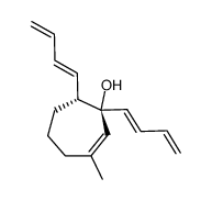 (1R,7R)-1,7-di((E)-buta-1,3-dien-1-yl)-3-methylcyclohept-2-en-1-ol结构式