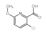 3-氯-6-甲氧基-2-吡啶羧酸结构式