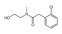 2-(2-chlorophenyl)-N-(2-hydroxyethyl)-N-methyl-acetamide Structure