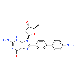 N-(deoxyguanosin-8-yl)-4-aminobiphenyl structure