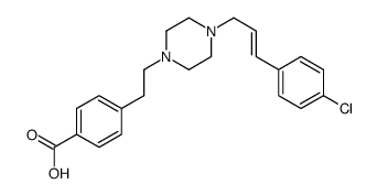 4-(2-{4-[(2E)-3-(4-Chlorophenyl)-2-propen-1-yl]-1-piperazinyl}eth yl)benzoic acid Structure