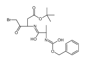 Pentanoic acid, 5-bromo-4-oxo-3-[[(2S)-1-oxo-2-[[(phenylmethoxy)carbonyl]amino]propyl]amino]-, 1,1-dimethylethyl ester, (3S)- structure