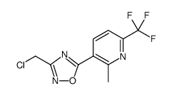 Pyridine, 3-[3-(chloromethyl)-1,2,4-oxadiazol-5-yl]-2-methyl-6-(trifluoromethyl) Structure