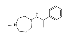 4-methyl-N-(1-phenylethyl)-1,4-diazepan-1-amine structure