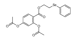 2-phenylselanylethyl 2,4-diacetyloxybenzoate结构式