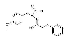(2S)-3-(4-methoxyphenyl)-2-(3-phenylpropanoylamino)propanoic acid结构式