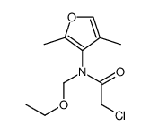 2-chloro-N-(2,4-dimethylfuran-3-yl)-N-(ethoxymethyl)acetamide结构式