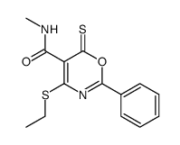 4-ethylthio-5-<(methylamino)carbonyl>-2-phenyl-1,3-oxazine-6-thione结构式