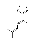 N-(2-methylprop-1-enyl)-1-thiophen-2-ylethanimine结构式