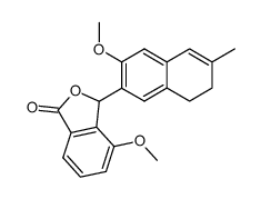 4-methoxy-3-(3-methoxy-6-methyl-7,8-dihydronaphthalen-2-yl)isobenzofuran-1(3H)-one结构式