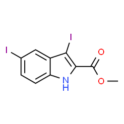 Methyl 3,5-diiodo-1H-indole-2-carboxylate structure