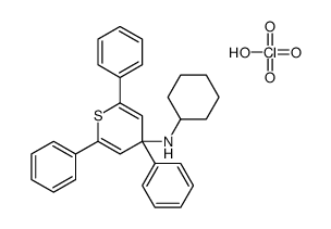 N-cyclohexyl-2,4,6-triphenylthiopyran-4-amine,perchloric acid Structure