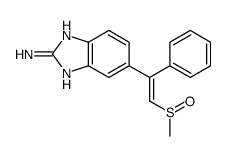 6-(2-methylsulfinyl-1-phenylethenyl)-1H-benzimidazol-2-amine结构式
