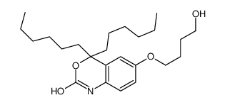 4,4-dihexyl-6-(4-hydroxybutoxy)-1H-3,1-benzoxazin-2-one Structure