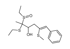2-(ethylsulfinyl)-2-(ethylthio)-5-(methylthio)-6-phenylhex-5-en-3-ol结构式